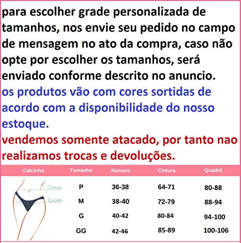 kit Com 10 Calcinha Fio Dental Sem Costura Moda Íntima Isa lingerie corte a laser