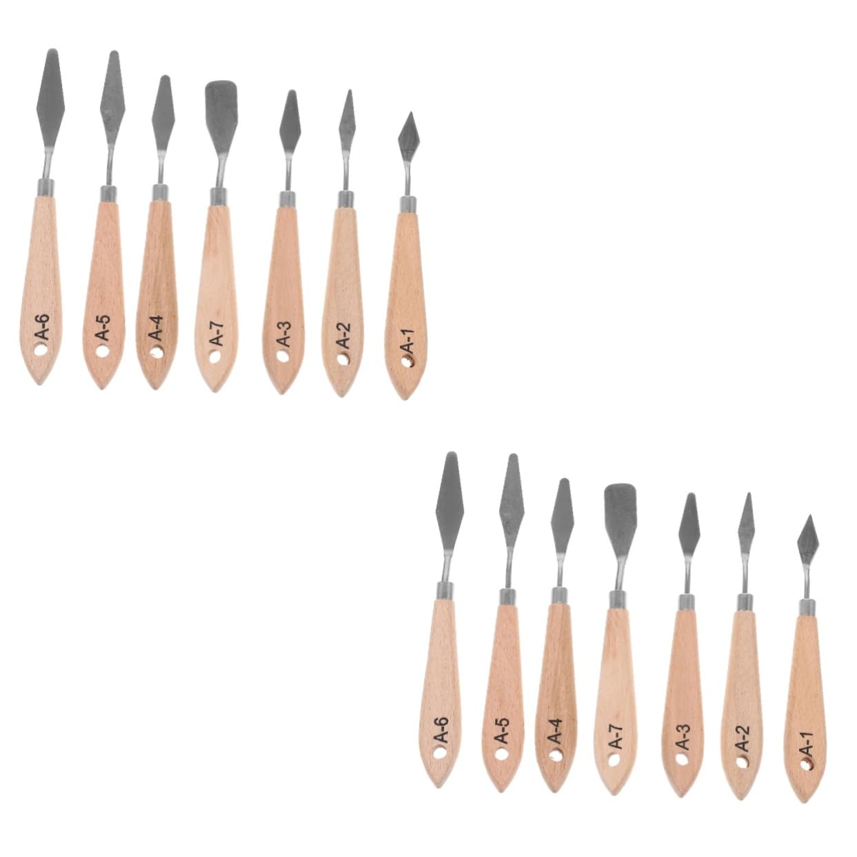 ARTIBETTER 2 Set Set Di Per Pittura A Olio Coltello Da Pittura Raschietti Per Vernice Strumento Di Miscelazione Della Pittura Strumenti Di Pittura Per Pittori Di Legno 7 Pezzi*2