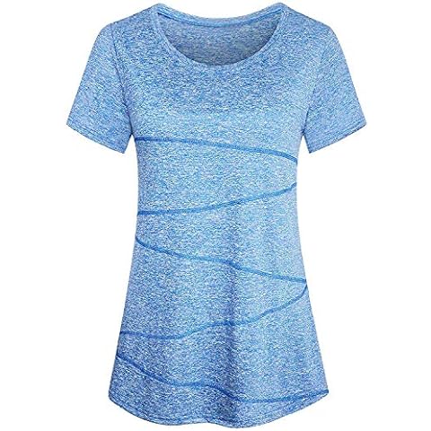 iClosam Women's Short Sleeve Yoga T-Shirt Cover