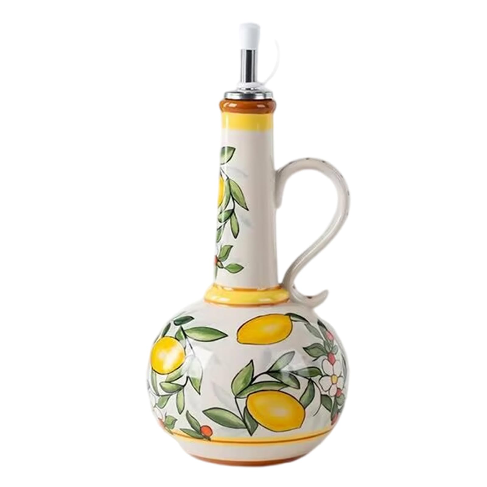 Functional Ceramic Condiment Dispenser Unique Design Ceramic Condiment Organizer with Lid Sealed Bottle Suitable for Pantry Organization