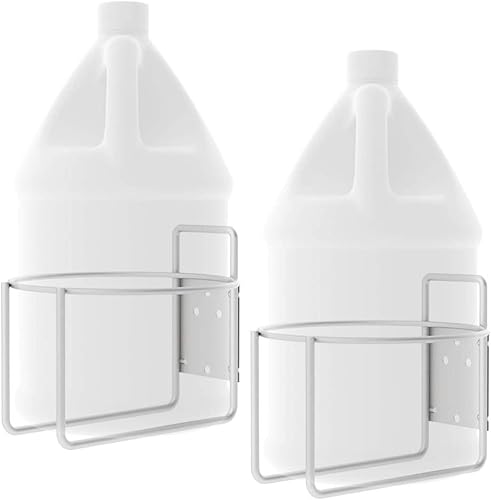 Soporte para jarra de galón montado en la pared con accesorios incluidos, marco de acero resistente y soporte fabricado en Estados Unidos, estante