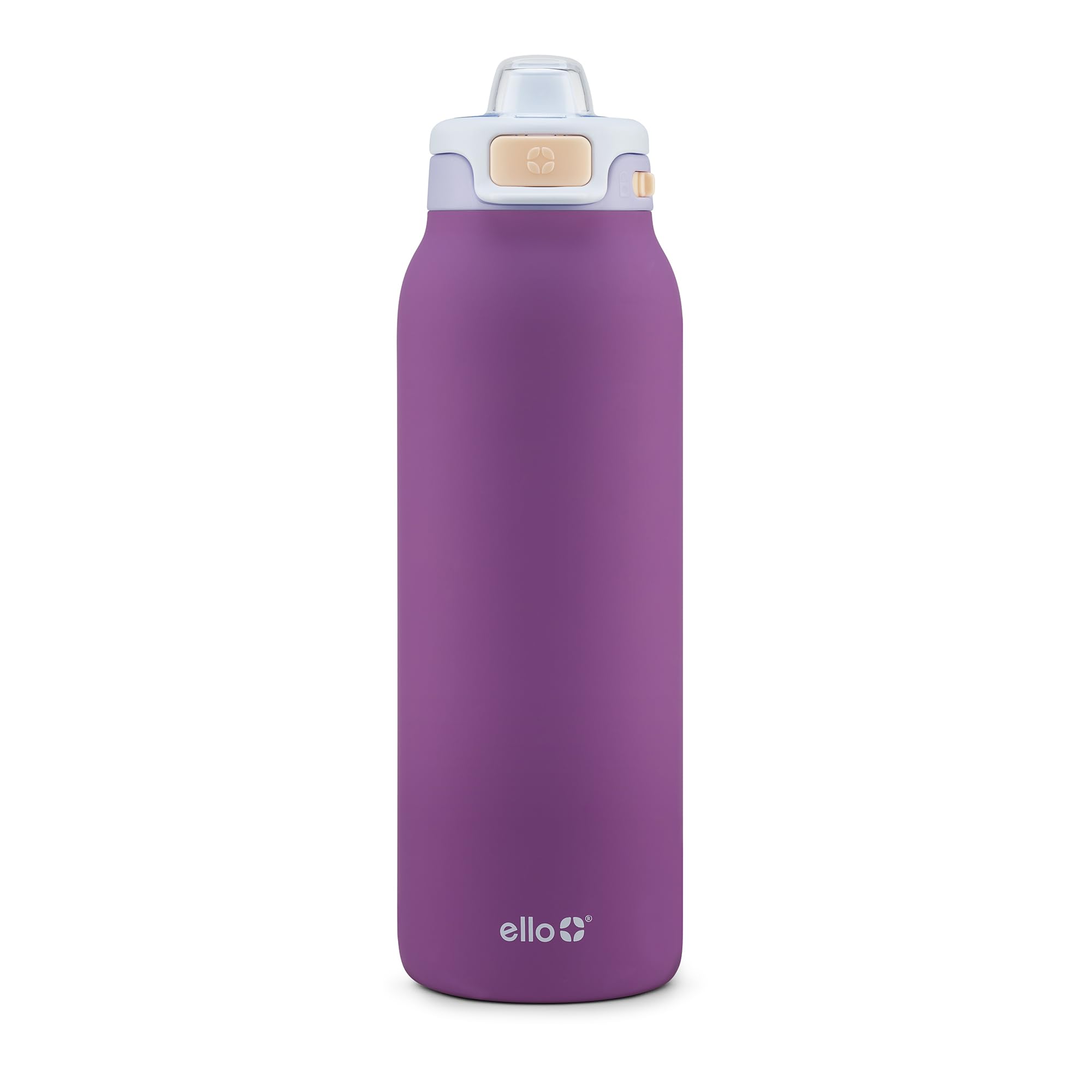 Ello Pop &amp; Fill 32oz Stainless Steel Soft Touch Water Bottle with Quick Fill Technology, Double Walled and Vacuum Insulated Metal, Leak Proof Locking Lid, Sip and Chug, Reusable, BPA Free, Magenta