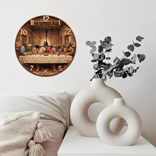 Reloj de Pared Analógico de Madera 10 Pulgadas Silencioso miniatura 5