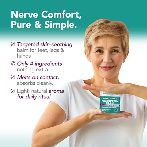 Image of OWELL NATURALS Neuropathy Healing Balm, Fast Acting, with Frankincense, Myrrh, Coconut Oil & Beeswax, Natural Ingredients - Soothe, Protect & Repair, 4 oz (Pack of 1)