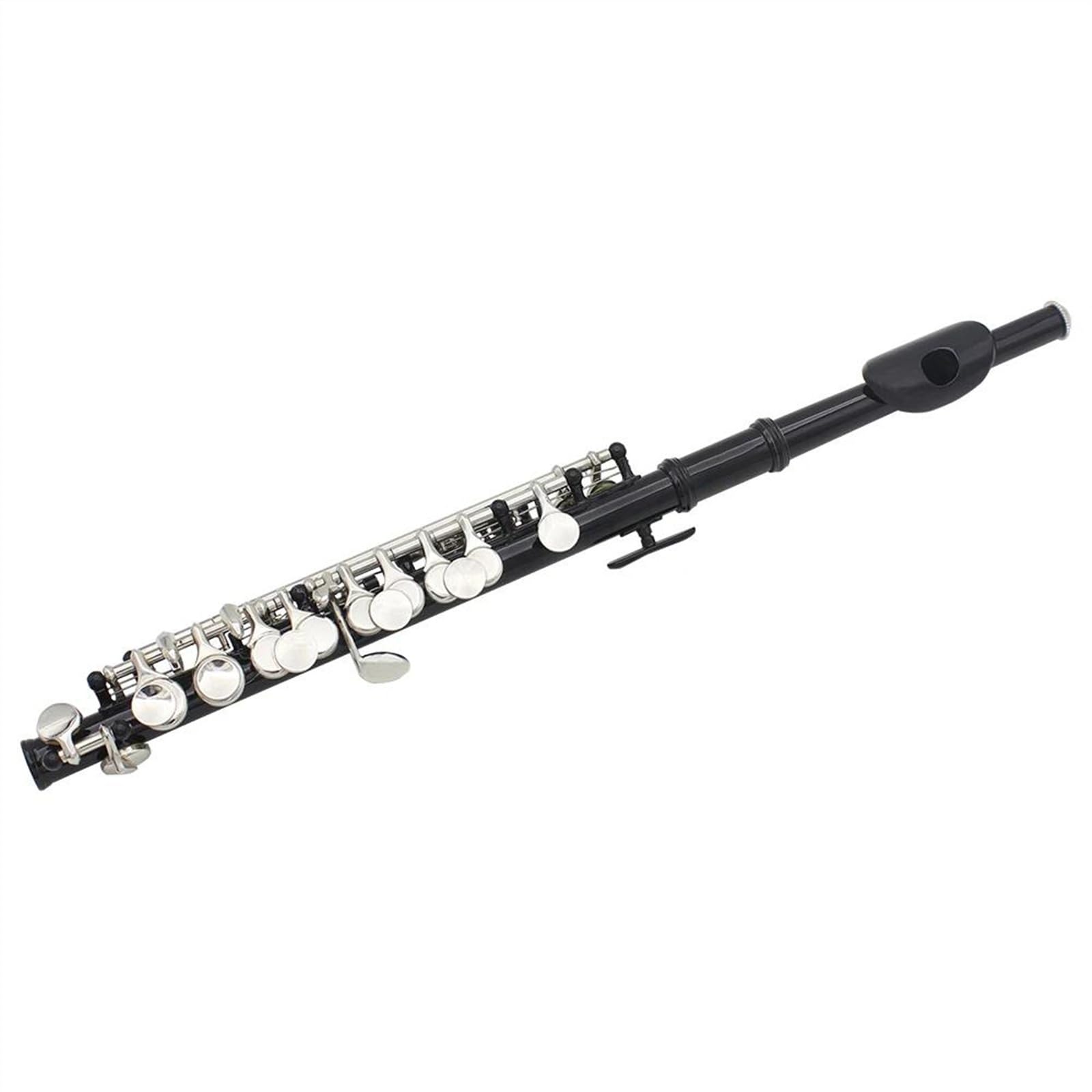 Professionale Flauto Traverso Flauto A 16 Fori Laccato Nero, Tasti In Argento, Piccolo, Cupronichel, Tono C, Flauto Di Medie Dimensioni Con Scatola