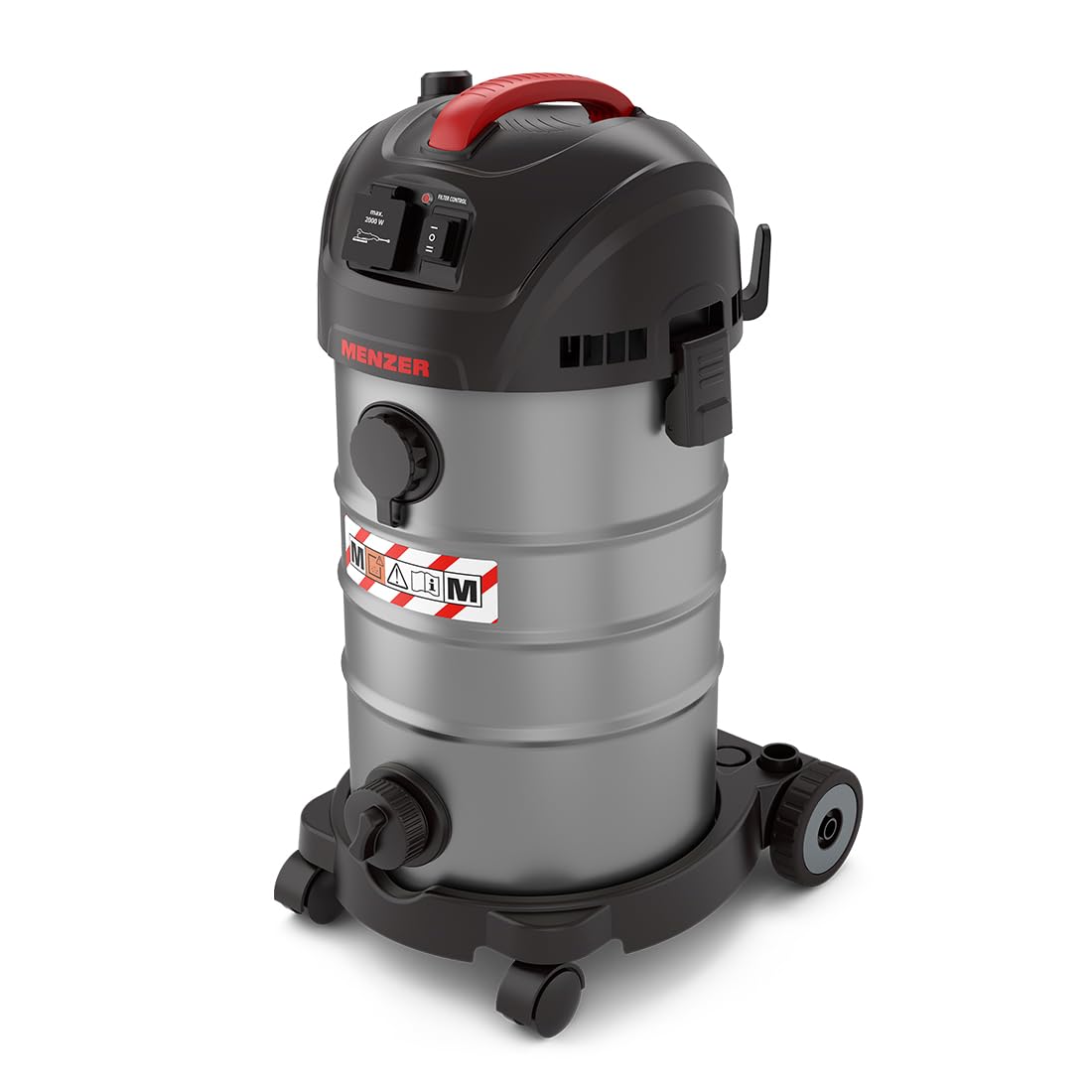 MENZER Aspiratore di Sicurrezza (Aspiratore a Umido/​a Secco) VCM 330, Classe di Polvere M, 30 Litri, Attrezzatura Antistatica Completa