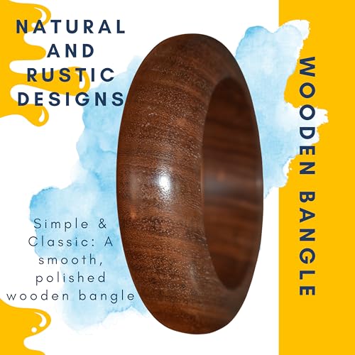 Image of Handcrafted Wooden Bangles Set | Sustainable Natural Wood Jewelry for Women | Stylish & Lightweight Bracelets - Perfect for Christmas Gifts, Winter Fashion & Eco-Friendly Gifting
