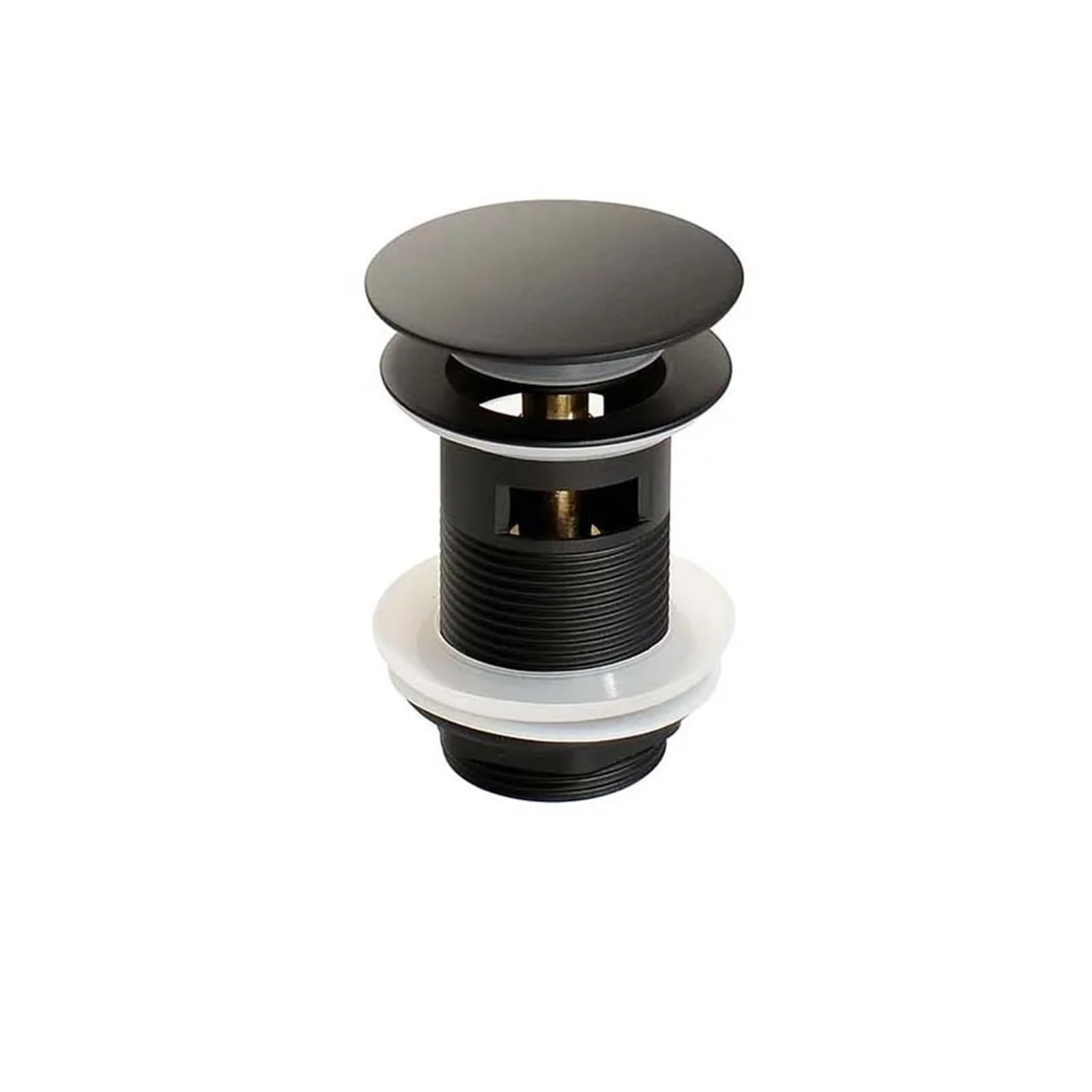 Tapon Lavabo Tapón emergente for Fregadero de baño, desagüe en Oro Cepillado, Negro Mate, Blanco, Oro Rosa, Dorado, Accesorios for Lavabo cromados(Orb no Hole)