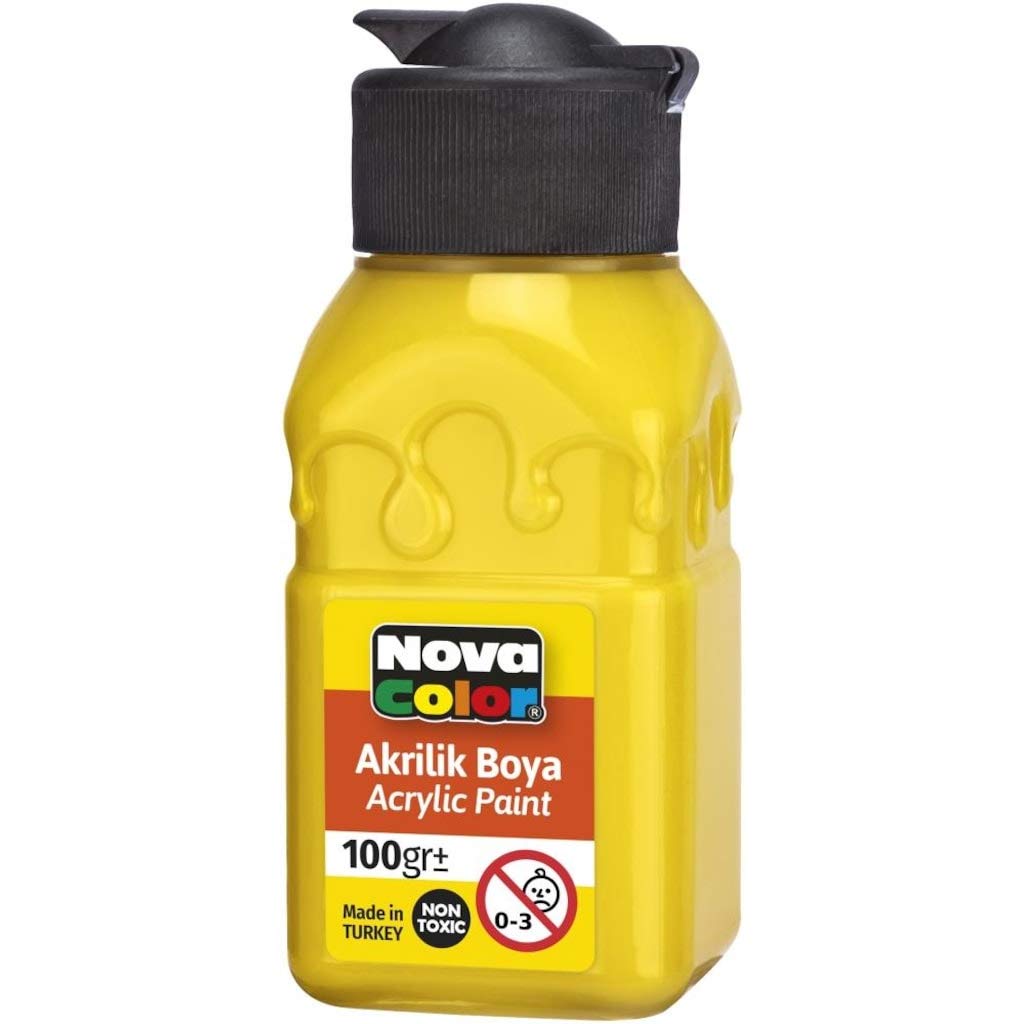 Nova Color NIE: NC-2015 tuba z farbą akrylową 100 g zaprojektowana, aby przyciągnąć wzrok i pozostawić trwałe wrażenie - czarna