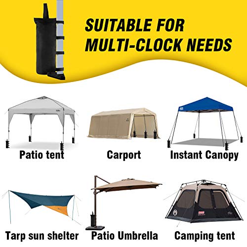 6-Pack Black Canopy Sandbags Weight Bags, Outdoor Pop Up Canopy Tent Gazebo Weight Sand Bag Anchor Kit, Sand Bags Without Sand #TOP5