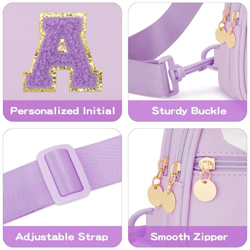 Image of Initial Sling Bag Crossbody Purse for Kids Girls Age 3-8