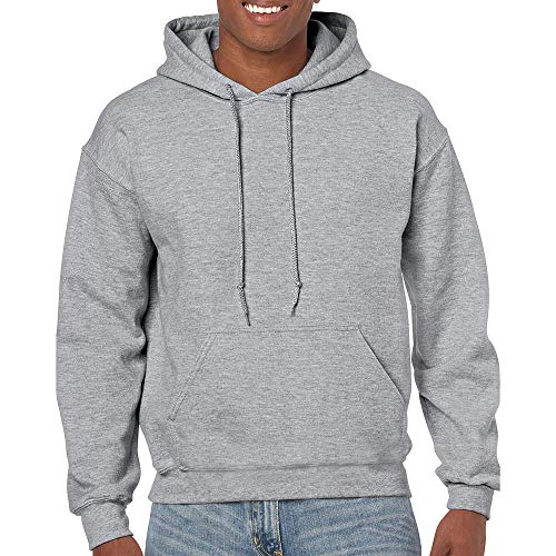 Heavy Blend 8oz 50/50 Cappuccio (G185), grigio, XL, grigio., XL