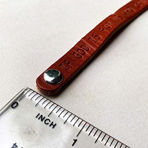 FORGIVEN JEWELRY God Is For Us Romans 8:31 (emsm-new) Small Leather Bracelet4