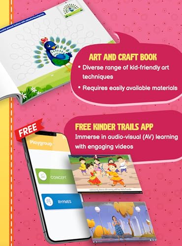 Image of Pre-school Nursery Kit for Kids 3+ years | Pre-Primary /Kindergarten Books - Integrated, Art & Craft, Literacy & Numeracy Practice Books | Free Kinder Trails App | NEP 2020 Compliant | Set of 7 Books
