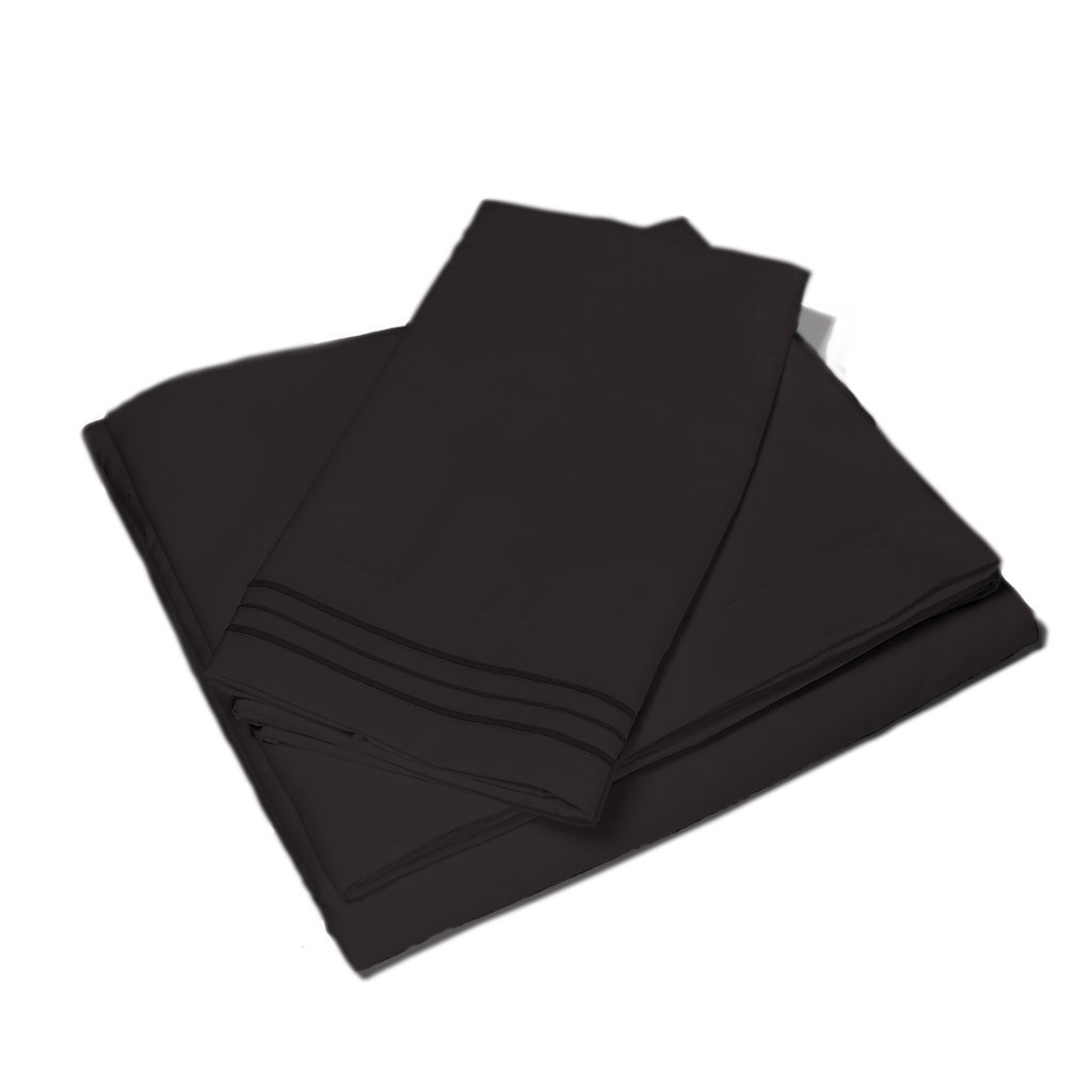 Red Nomad Microfiber Bedding Set (Full, Black) - Non-Slip Deep Pockets - Cute & Comfortable Bed Sheets & Pillow Cases