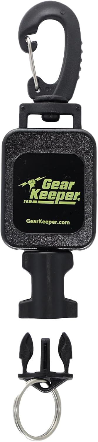 Gear Keeper Locking Medium Scuba Dive Light Retractor - Scuba Gear With Medium Mount, Swiveling Snap Clip & QC-II Split Ring Accessory - Scuba Diving Accessories - Made in USA