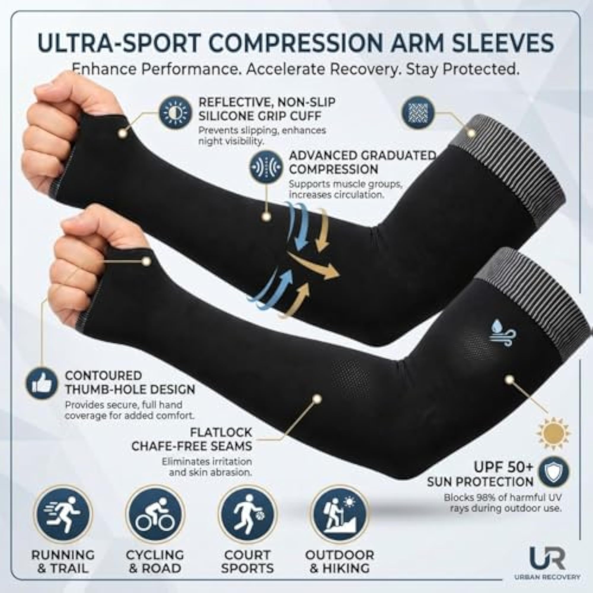 Arm Sleeves for UV Protection and Outdoor Activities