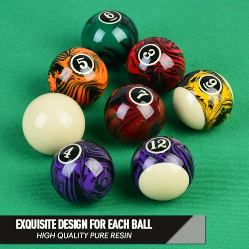 Billiard Balls Complete 16 Ball Set, Pool Balls Billiard Set 2-1/4" Regulation Size,New Upgrade Billiards Professional Pool Table Balls - Image 3