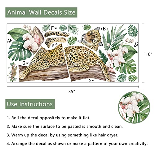 Vinilo Decorativo Yovkky Cheetah Leopardo 35x16 pulgadas miniatura 2