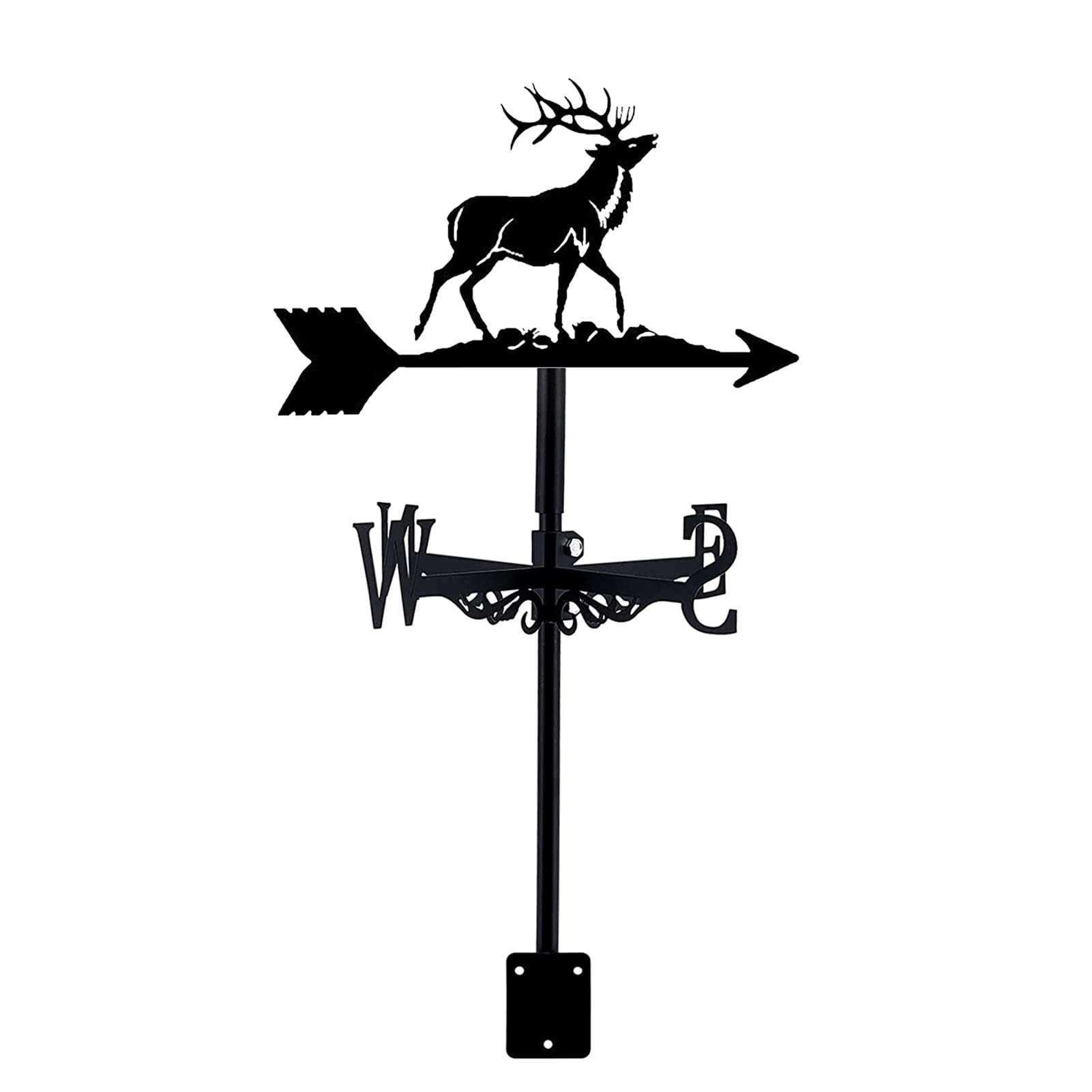 WIQUYBML Deer Weather Vanes for Roof Creative Elk wind vane Outdoor Gardens weathervane Iron Art Weathercock Coating Houses Patio Lawns