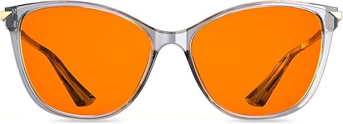 Bloomoak - Gafas de bloqueo de luz azul-Gafas de juego ámbar antirreflejos para un mejor sueño para pantallas, televisores, teléfonos
