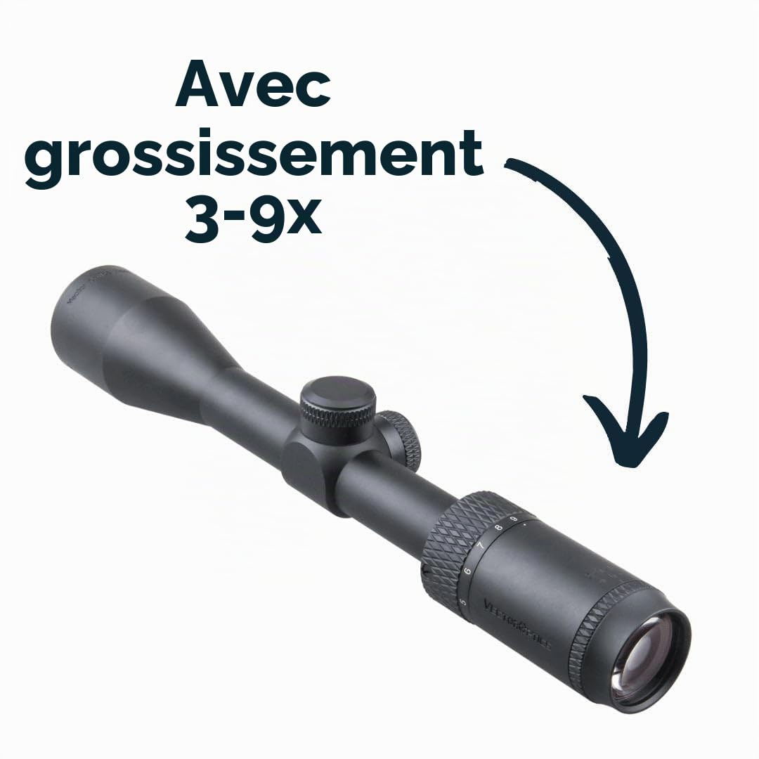 Vector Optics SCOM-27 Matiz 3-9x40 Duplex SFP Lunette de visée pour le sport, l'airsoft et la chasse, fusil à air comprimé, visière cible, lunette de visée de fusil, Rifle Scope, nombreux accessoires