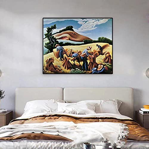 Impression sur toile Thomas Hart Benton de qualité musée avec cadre - 3