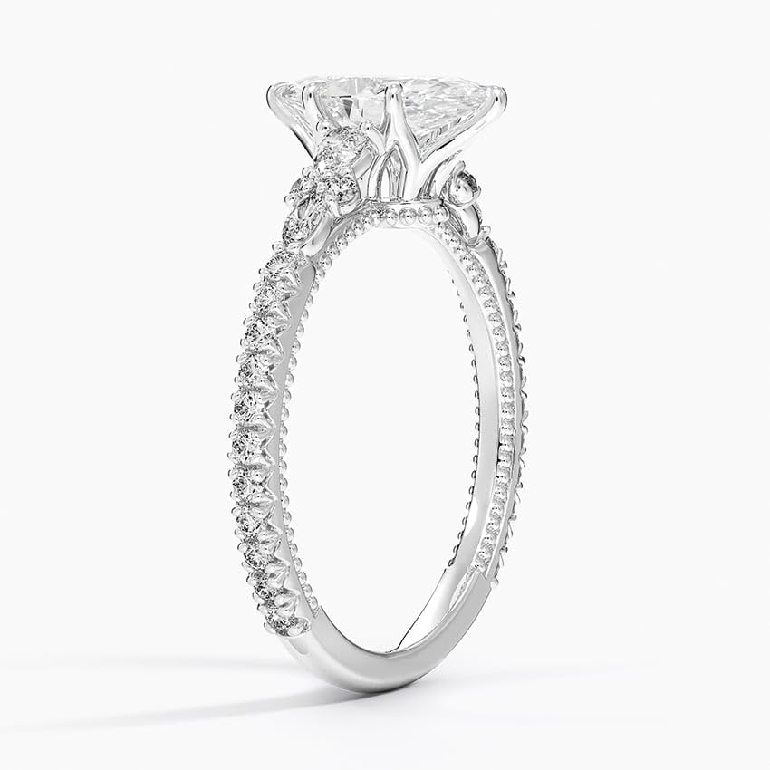 Certified 1,2,3 Carat Marquise Lab Grown Diamond (VS1 & VVS2) 10K 14K 18K Gold Wedding Engagement Ring For Womens Nature Inspired Moissaite Ring Christmas Gift2