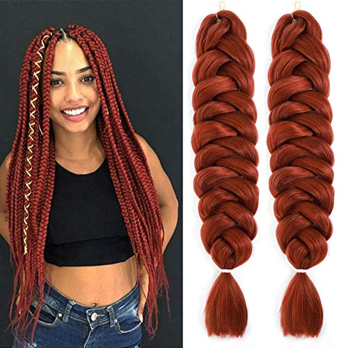 Jumbo Braiding Hair 2pack 165G/pack Synthetic Braiding Fiber Hair Extension for Braids Hair 84inch (2pack Color 350)