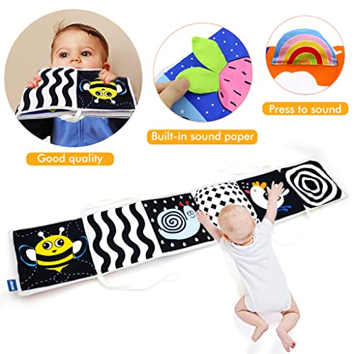 Image of SNOWIE SOFT Rabbit Baby Toys Cloth Books for Babies 0 to 3 years, Soft Toys Sensory Book for Babies 6-12 Month, Baby Toy for 0 to 6 Month Portable Washable Early Educational Activity Baby Sensory Toy