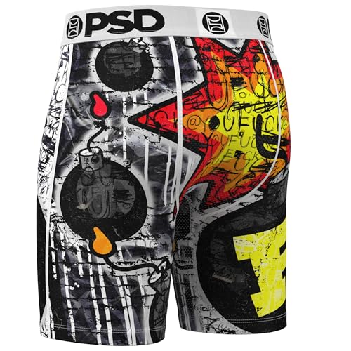 PSD Men's F Bomb Boxer Briefs, Multi, L3