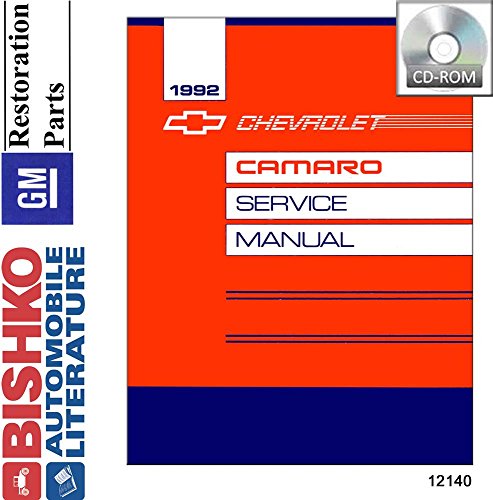 bishko automotive literature 1992 Chevrolet Camaro Shop Service Repair Manual CD Engine Drivetrain Electrical