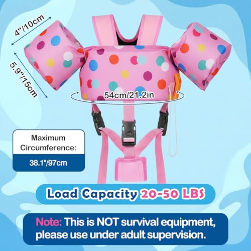 Image of MoKo Toddler Arm Floaties 20-50lbs, Swim Vest Water Wings for Kids Pool