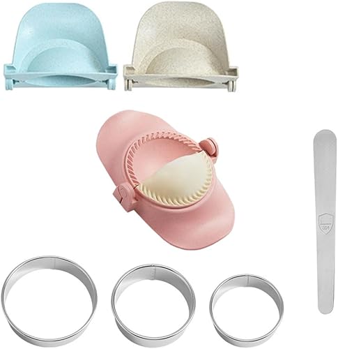 Dumpling mold,empanada maker press,hand pie molds for baking,Dumpling Mold Set for Pierogi, Chinese Dumpling (7 PCS-Mixed colors)