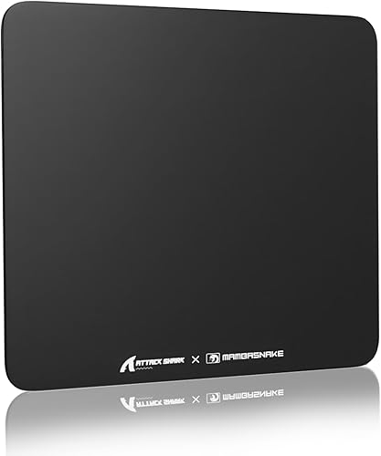 Miniatura 11 de ATTACK SHARK CM05 - Alfombrilla de mouse de vidrio para juegos, 17.7 x 15.7 pulgadas, alfombrilla de mouse rígida antideslizante 9H, superficie