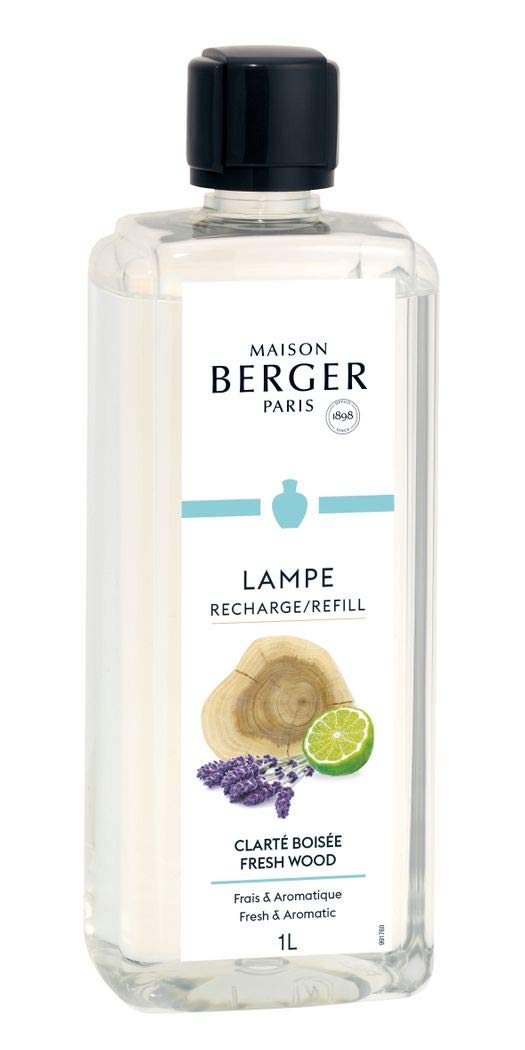 LAMPE BERGER Reves De Fraicheur/Dreams of Freshness Refill, Glass, Clear, 1 L, 1000