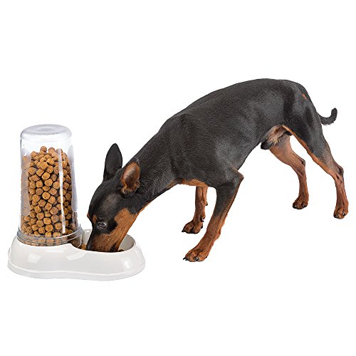 Ferplast Futter- oder Wasserspender für Hunde und Katzen AZIMUT 1500 Futtertrog 1,5 Liter Wasser, Rutschfester Boden, 16,5 x 25 x h 24,5 cm Weiß