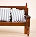 EatingBiting Dollhouse Miniature Doll Bench Couch Sofa with Cushions, 1:12 Dollhouse Miniature Furniture Sofa Wooden Recliner Chair Vintage Sofa, Vivid