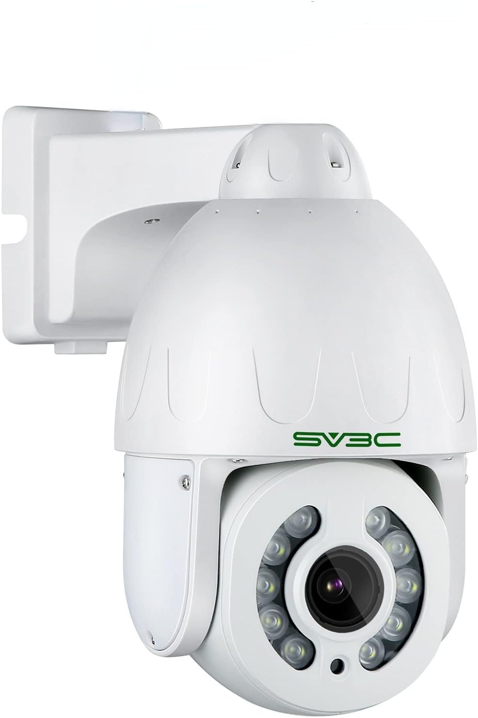 SV3C ONVIF PTZ Camera Outdoor, 5X Zoom Poe Security Camera, Auto Tracking, Two Way Audio, HD Color Night Vision, Waterproof, Motion Alerts, RTSP, Remote View, 24/7 Recording, Wired, Camhipro APP