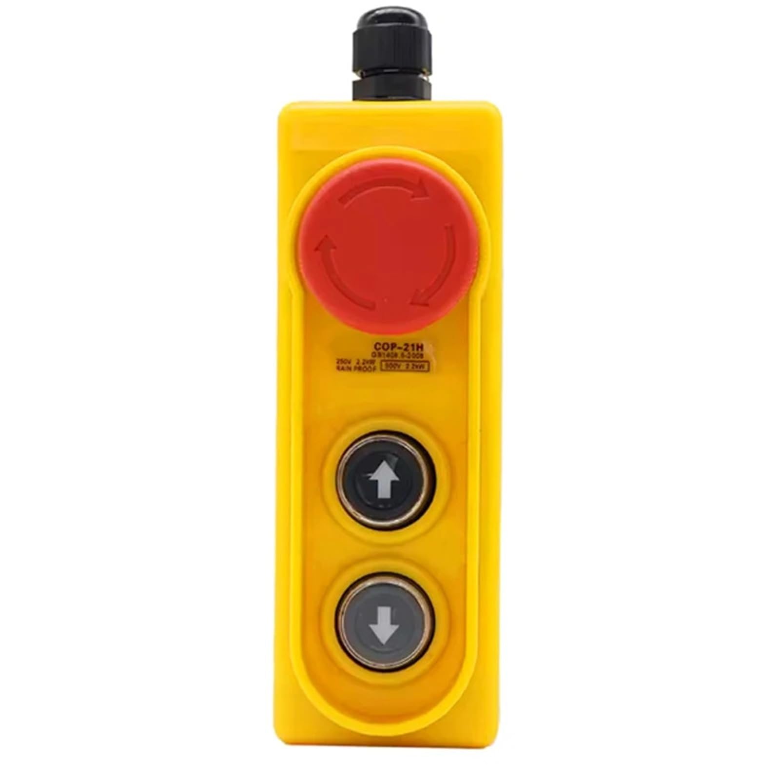 Botonera COP-21H de elevación con interruptor de parada de emergencia de 250V y potencia de 2.2KW 6