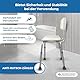 Mobiclinic, Duschstuhl mit Rückenlehne, Marisma, Europäische Marke, U-Form Sitz, Höhenverstellbar, Mit rutschfeste Gummikappen, Aus Aluminium und PVC, Leichtgewicht und einfache Bedienung, weiß