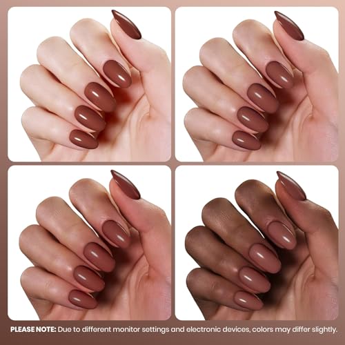 Image of Beetles Brown Gel Polish - Cocoa Luxe 15ML /0.51Fl Oz., Dark Brown Gel Nail Polish, Color-Matched Bottle, Soak-Off UV LED, Long-Lasting Holiday & Fall Nails Art for DIY Beginners & Salon Pros