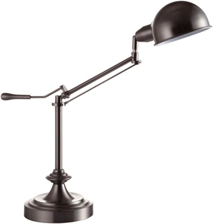 ORE Ore International 31186T Modern Task Table Lamp, 24.5-Inch Height, Silver