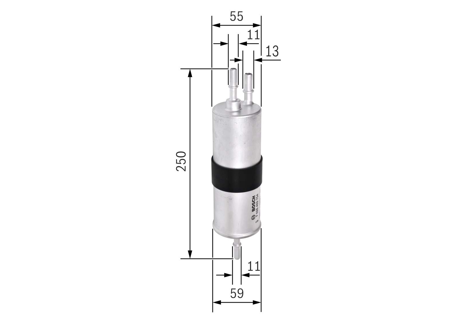 F 026 402 839 BOSCH N 2839 Brandstoffilter Pijpfilter, 10mm, 8mm | Bestel nu