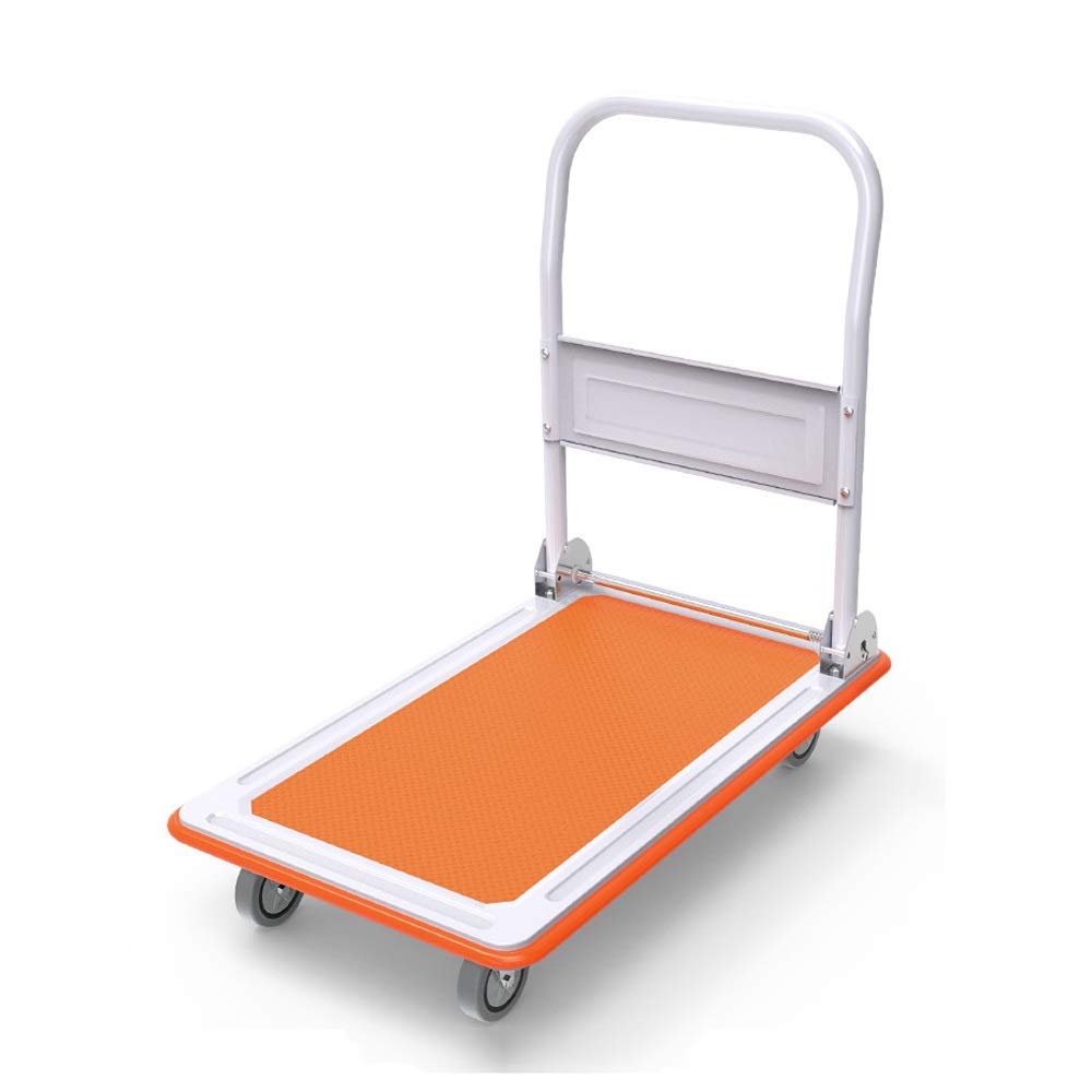 DXDXZDXLUF Trolley-Flat Truck Cargo Truck Outdoor Luggage Pull cart Four-Wheeled Folding Trailer Household Stroller