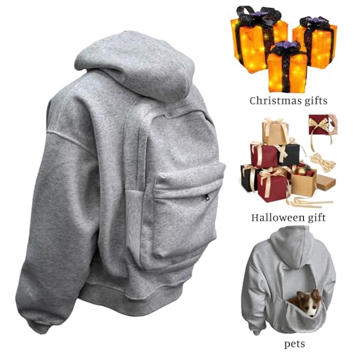Creative Travel Hoodie with Backpack Zip Up Sweatshirt Jackets Backpack Hoodies for Men Women Oversized Campus Outfits4