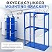 Generic 40L Oxygen Cylinder Storage Rack with Protective Chain Metal Gas Cylinder Fixing Bracket for Factories Schools & Hospitals