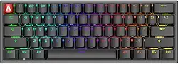 Teclado Mecânico Gamer AGON AGK600 Cherry MX Red Switch Hot-Swappable US RGB 360° com design 60% ultracompacto