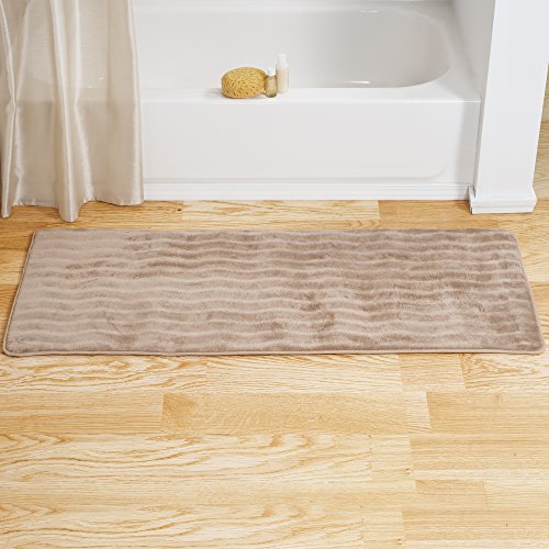 Lavish Home Wave Pattern Memory Foam Mat