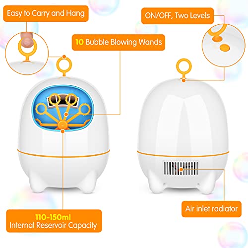 Battop Bubble Machine For Kids And Toddlers Automatic Bubble Maker Blower With Bubbles Solutions For Parties Outdoor Indoor Age 3+ #TOP3